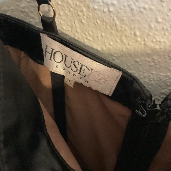 House of CB Samirah Mesh Satin Jumpsuit Size XS Black - Picture 9 of 15